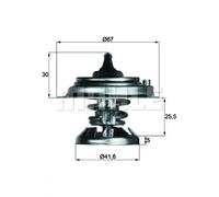 Mahle Original Termostato TX 29 85D – Termostato refrigerante per Mercedes‑Benz, Daewoo, SsangYong