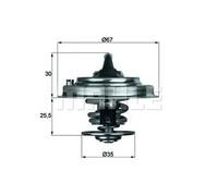 MAHLE Termostato Liquido Refrigerante con Guarnizione 92°C per Audi Allroad A6