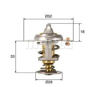 Mahle Original Termostato motore TX 327 92D 92°C con guarnizione per Ford