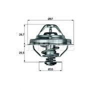 Termostato TX 38 80D MAHLE per BMW ROVER OPEL LAND ROVER