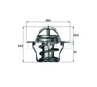 Termostato, refrigerante BEHR MAHLE TX 4 87D