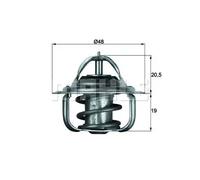 MAHLE Termostato Refrigerante con Guarnizione 83°C per Ford Puma Fiesta IV