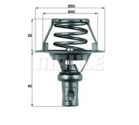 Termostato, refrigerante BEHR MAHLE TX 66 91D