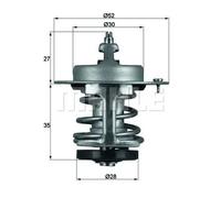 Termostato TX 69 79 MAHLE per ROVER HONDA