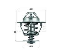 Termostato TX 77 88D MAHLE per TOYOTA JAGUAR VW