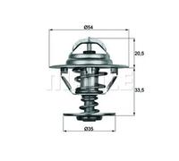 Termostato TX 8 83D MAHLE per SAAB PORSCHE JAGUAR AUSTIN MAZDA NISSAN ISUZU AUDI