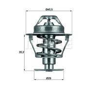 Termostato TX 81 89D MAHLE per CITROËN PEUGEOT ROVER NISSAN