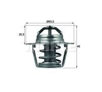 MAHLE Termostato Liquido Refrigerante 89°C per Renault Kangoo Rapido Laguna II