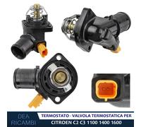 Termostato Valvola Termostatica per PEUGEOT 1007 206+ 207 BIPPER 1.1 1.4 TECT011