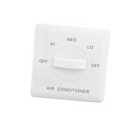 Termostato Ventilconvettore Bianco a Tre Velocità per Condizionatore | Controllo Fancoil, Pannello Comando Fancoil, ABS Bianco, per Climatizzazione Centralizzata
