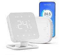Termostato Wi-Fi a batteria Adatto per caldaie a gas e valvole.termostato Programmabile giornaliera compatibile con Alexa e Google Assistant - controllo Tuya alimentato tramite USB e con ricevitore.