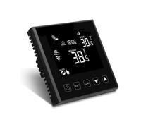 Termostato Wi-Fi Con Touch Nero 220V Compatibile Con Alexa Google Home Per Calda