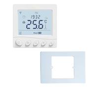 Termostato WiFi Caldaia a Gas, Programmabile con Pulsanti, Adattatore Scatola Placca Da 503 A 502 Incluso, Compatibile con App Tuya Smart Life