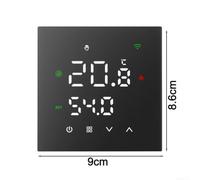 Termostato WiFi Caldaia Gas per touch Screen Programmabile 7 Giorni Controllo Vocale per alexa Google per tuya per Smart Life Riscaldamento 86x90mm(3A black Boiler heating)