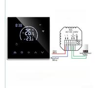 Termostato Wifi Caldaia per Smart per touch Digitale per Riscaldamento - Programmabile 7 Giorni per tuya per alexa 8.6cm(Boiler heating)
