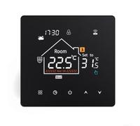 Termostato Wifi Caldaia per Smart Touch Programmabile 7 Giorni Per Tuya per Smart Life Controllo Vocale per alexa Google 86x86mm Nero(Water heating/Boiler heating)