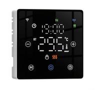 Termostato WiFi intelligente, controllo remoto della temperatura, programmabile, termostato per riscaldamento a pavimento per la casa (nero)