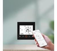 Termostato WiFi intelligente per controllo del riscaldamento con app e voce, statistica digitale a risparmio energetico, compatibile con Alexa Google Home, nero, 11 x 10 cm (WiFire)