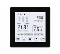 Termostato WiFi intelligente per riscaldamento elettrico a pavimento con grande touchscreen, compatibile con Tuya e per app Smart Life, regolabile 5-95 °C, gamma di controllo della temperatura (nero)