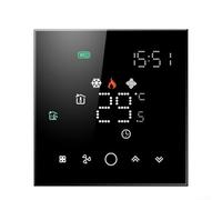 Termostato WiFi intelligente per ventilconvettore e riscaldamento a pavimento dell'acqua 0 10 V ventola di alimentazione supporto controllo centralizzato (nero)
