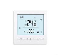 Termostato WiFi progettato per sistemi di riscaldamento a circolazione dell'acqua con compatibilità Tuya e Alexa e programmazione giornaliera in sei fasi (riscaldamento caldaia)