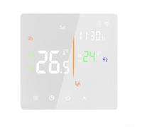 Termostato WiFi programmabile compatibile con Tuya, regolatore di riscaldamento digitale intelligente con display meteo per sistemi elettrici a pavimento e caldaia, nero (riscaldamento elettrico