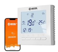 Termostato wifi programmabile per caldaie,Cronotermostato wifi Controllato dall'app beok (app adattata a iso e android) Compatibile con Alexa,Termostato a 4 fili Alimentazione a 230V BOT313