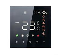 Termostato WiFi Smart LCD Touch Screen Regolatore di Temperatura per Riscaldamento Raffreddamento - Controllo vocale per App Tuya Risparmio Energetico Remoto 86x86mm (Acqua Nera/Gas)