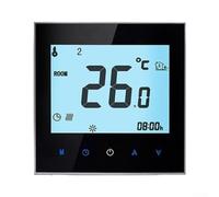 Termostato WiFi Smart per Caldaia: Controllo Vocale per alexa Google per siri, Programmabile Settimanale, Risparmio Energetico, Doppio Sensore, 5-35°C(Hydronic-Black)