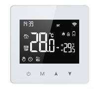 Termostato WiFi Smart Termostato per App Tuya con Modalità Programmabili Settimanali e Controllo Vocale Compatibile con Caldaia a Gas, Bianco