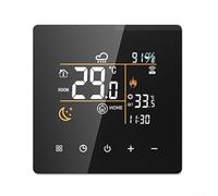 Termostato wireless intelligente con igrometro, WiFi, termostati da parete, per caldaia a gas, riscaldamento centralizzato, telecomando, per app Tuya per Alexa (nero, 25A)