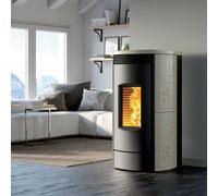 Termostufa a pellet Caminetti Montegrappa ALPINA MW26 Wi-Fi EP ermetica e ventil