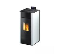 Termostufa a pellet ermetica FreePoint "Tesis 23" bianco con wi-fi integrato ...