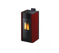 Termostufa a pellet ermetica FreePoint "Tesis 23" bordeaux con wi-fi integrat...