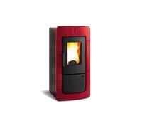 Termostufa a Pellet La Nordica Extraflame mod. Diadema Evo Idro 28 kW Bordeaux