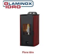 Termostufa A Pellet Laminox Flora Idro 13 Kw Colore Rosso