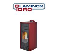 Termostufa A Pellet Laminox Idroventilata Ester Lux 15 Kw Colore Rosso