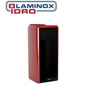 Termostufa A Pellet Laminox Idroventilata Tina Lux 20 Kw Colore Rosso Versione Black Line