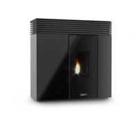 Termostufa A Pellet Laminox Veronica Phantom Idro Black Line 16 Kw Colore Nero Lucido