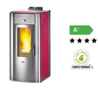TERMOSTUFA IDRO A PELLET QUEEN 14 - 13,8 Kw/h telecomando e predisposizione WiFi