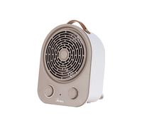 Termoventilatore ARDES SYNTHO TERMOVENTILATORE PELLE, Potenza 2000 W, 2 livelli di calore, Elementi riscaldanti in ceramica, Funzione Aria Fredda, Bianco / Tortora