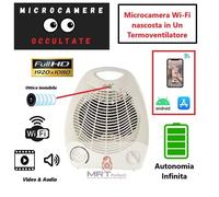 Termoventilatore aria calda Verticale con Microcamera WiFi Full HD 32Gb