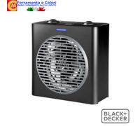 Termoventilatore BLACK+DECKER Bagno Elettrico Scaldino Portatile Termostato Nero