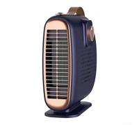 Termoventilatore Ceramico 500W per portatile con Telecomando, Riscaldamento Silenzioso per Bagno e Ufficio, Timer 18H, Protezione Surriscaldamento, 26x11x27cm(Blue)