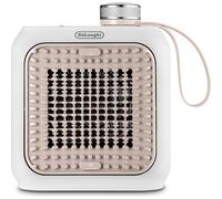 De'Longhi Capsule Desk, Termoventilatore Ceramica, Mini Termoventilatore Silenzioso, Design Funzionale, Portatile E Ideale Su Scrivania, 350W, Rosa Cipria, Rosa Soft, 22 x 19 x 14 cm; 1.18 Kg