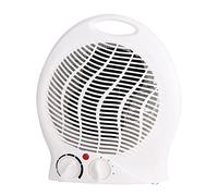 Termoventilatore con 3 livelli di riscaldamento, ventilatore compatto | ventola forte 2000 W | con protezione contro il surriscaldamento e anti-ribaltamento (termoventilatore bianco 1000/2000 Watt)