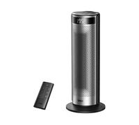 TERMOVENTILATORE DREO Solaris SH628, Ceramico PTC, Potenza 2000 W, 3 livelli di calore, Telecomando, Nero, Argento