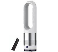 Termoventilatore e raffrescatore, Senza Pale, 1400 W, Torre con Regolazione della Temperatura e dello Spazio, Oscillazione a 80°, con Telecomando, Timer 8 Ore, Display LED.