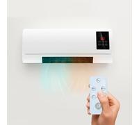 Termoventilatore Elettrico Da Parete 2000W Con Telecomando Display LED Doppia Modalità Caldo E Ventilazione Timer 6 Ore Stufa Silenziosa Per Camera Ufficio Piccoli Ambienti 54 x 14 x 20 Cm Bianco