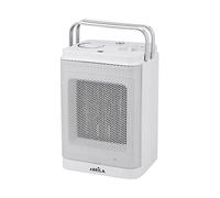 TERMOVENTILATORE FABRILAMP BRIBON, Potenza 1500 W, 2 livelli di calore, Elementi riscaldanti in ceramica, Funzione Aria Fredda, Bianco, Argento